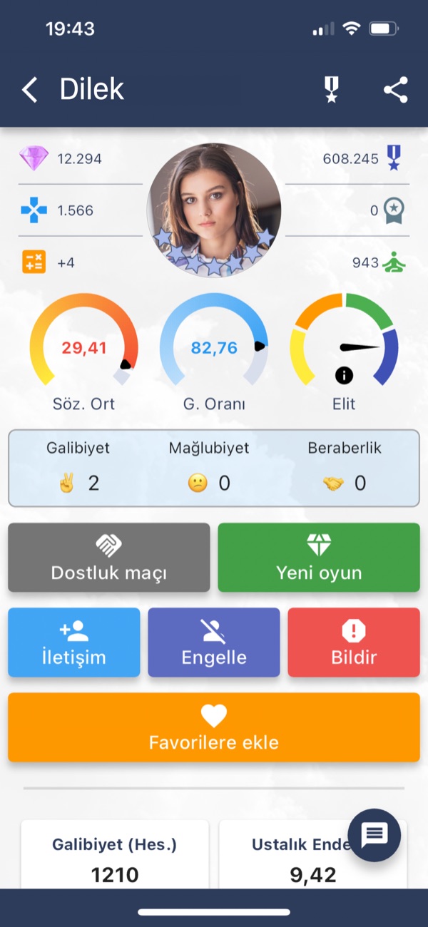 Oyuncu profili
